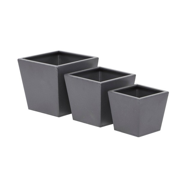 3pc Modern Novelty Metal Planter Pots Olivia amp May