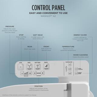 TOTO A2 Washlet Electric Heated Bidet Toilet Seat for Elongated Toilet in Cotton White SW3004#01