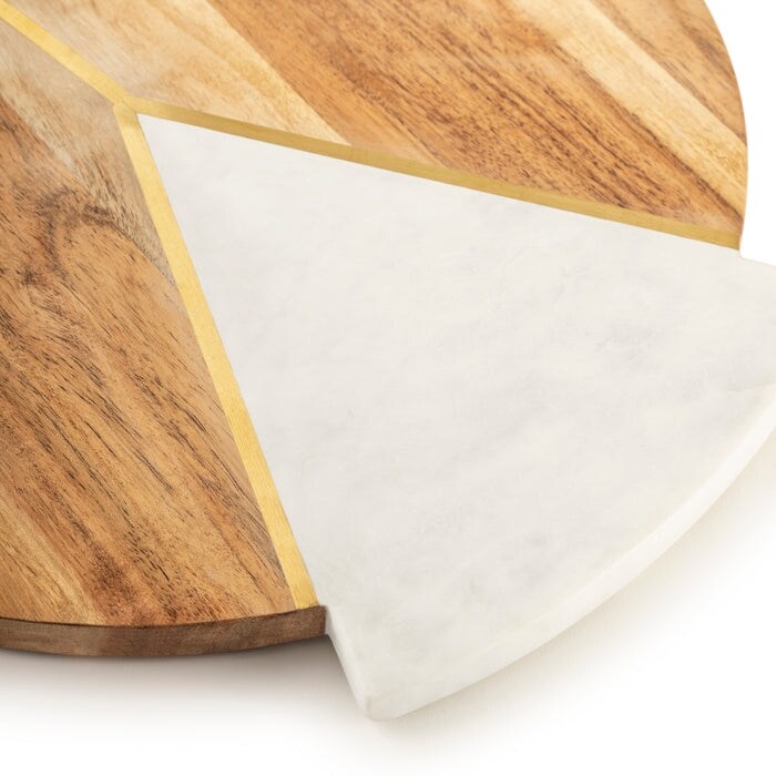 Delane Marble   Wood Cutting Board