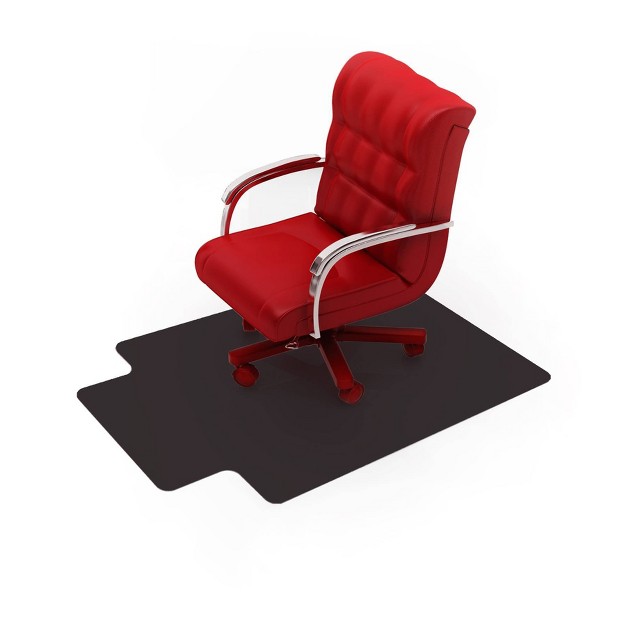 Vinyl Chair Mat For Hard Floors Lipped Black Floortex