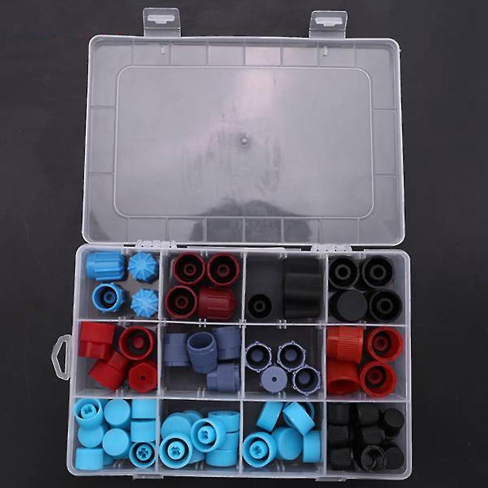 Car Auto R134a 77pcs Ac A/c System Valve Core Dust Caps Set Air Seal