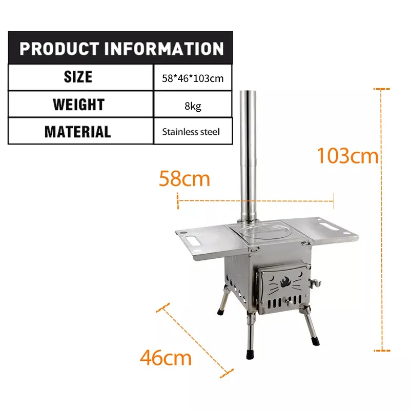 Food Warm Buffet Glass Top Camping Compact Butane Outdoor Gardening Double Burner Outdoor Coal Kerosene Camp Stove