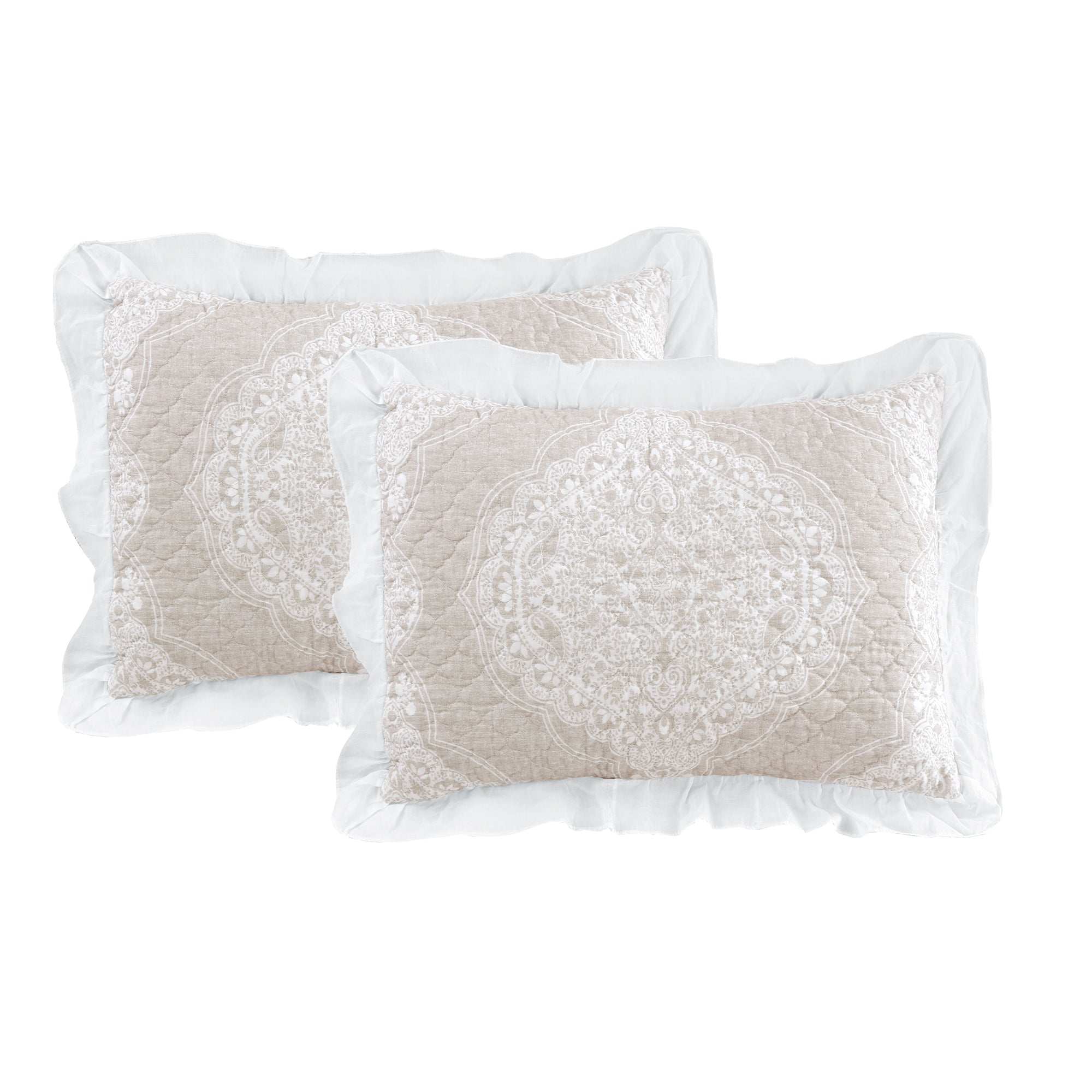 Lucianna Ruffle Edge Cotton Bedspread Set