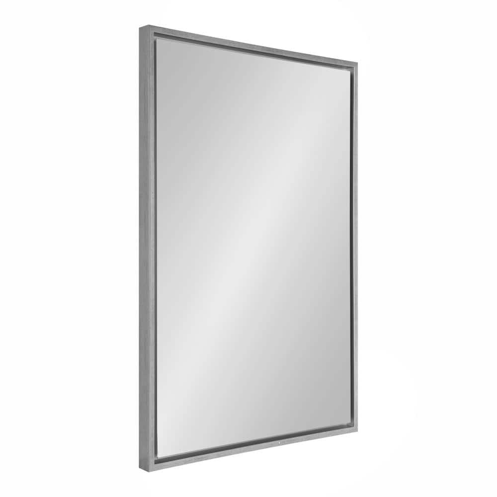 Kate and Laurel Medium Rectangle Silver Modern Mirror (36 in. H x 24 in. W) 217798