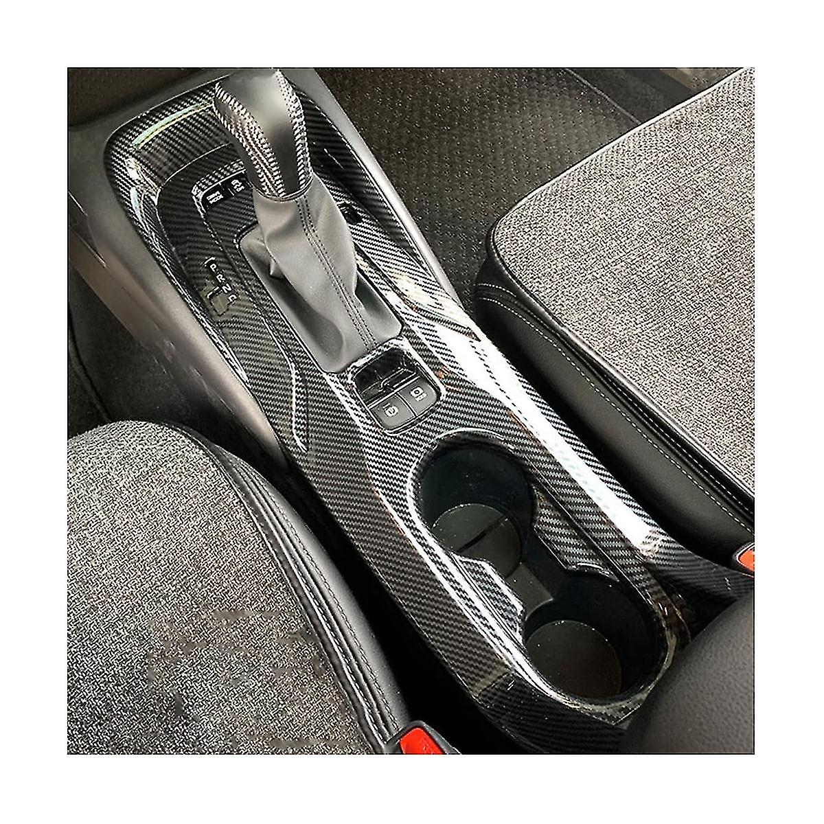 For 2020-2022 Center Console Gear Shift Panel Frame Cup Holder Cover Trim Accessories ，abs Carbon F