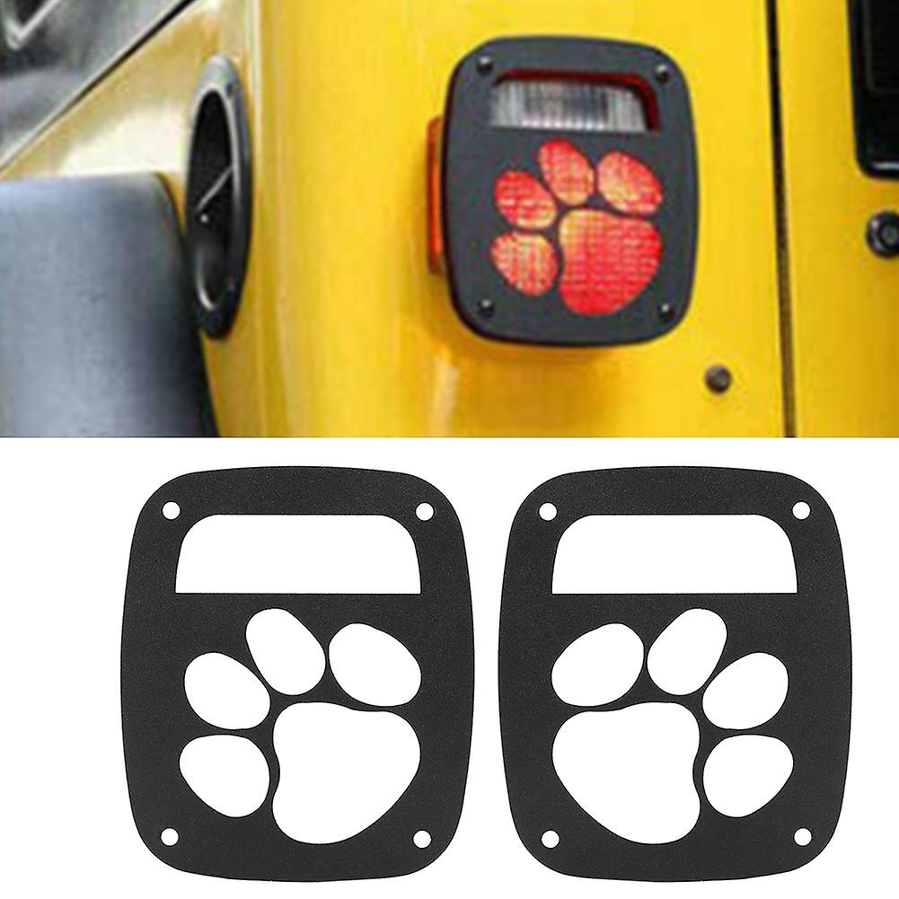 Rear Tail Light Guard Taillight Cover Bear Paw Styling Fit For Jeep Wrangler Tj 97-06