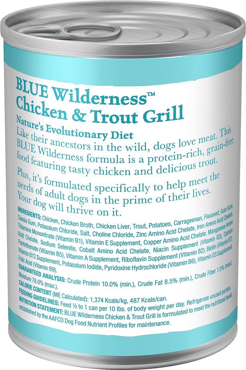 Blue Buffalo Wilderness Trout and Chicken Grill Grain-Free Canned Dog Food