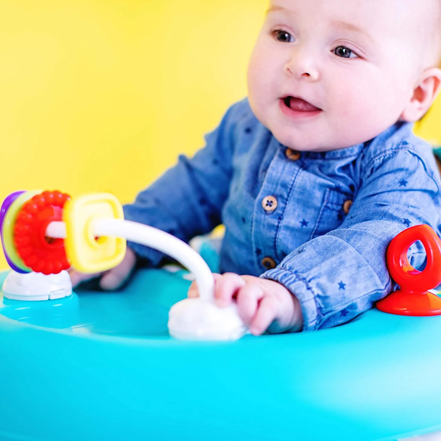 Bright Starts Sesame Street I Spot Elmo! Baby Activity Center & Walker - Easy-Fold Frame and 30+ Songs and Sounds by Elmo