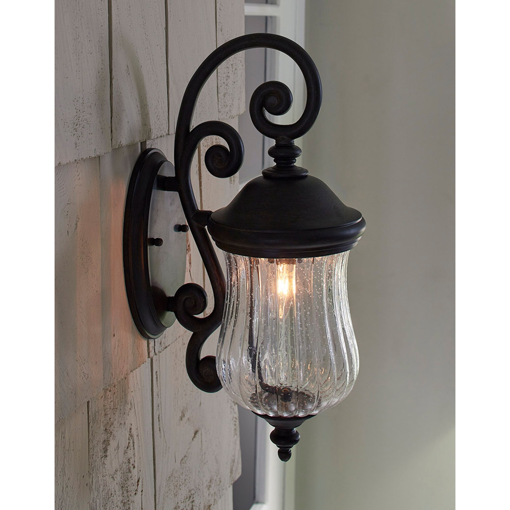 Bellagio 1-light Black Coral Outdoor Wall Lantern Shopping - The Best Deals on Outdoor Wall Lanterns | 24178046