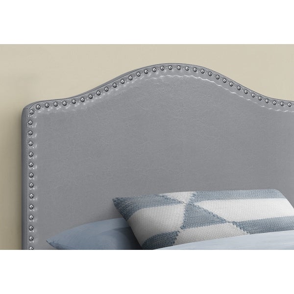 Bed， Headboard Only， Twin Size， Bedroom， Upholstered Pu Leather Look， Transitional - - 31784745