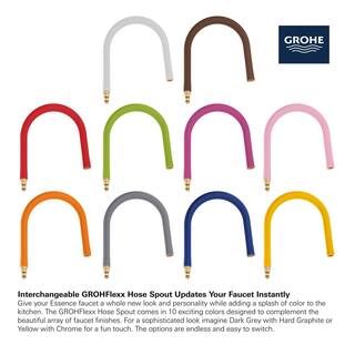 GROHE Essence New Single-Handle Pull-Down Sprayer Kitchen Faucet in Brushed Cool Sunrise 30295GN0