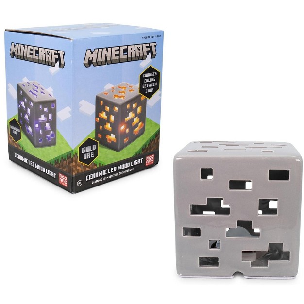 Ukonic Minecraft Ceramic Ore Block Led Mood Light 6 Inches Tall