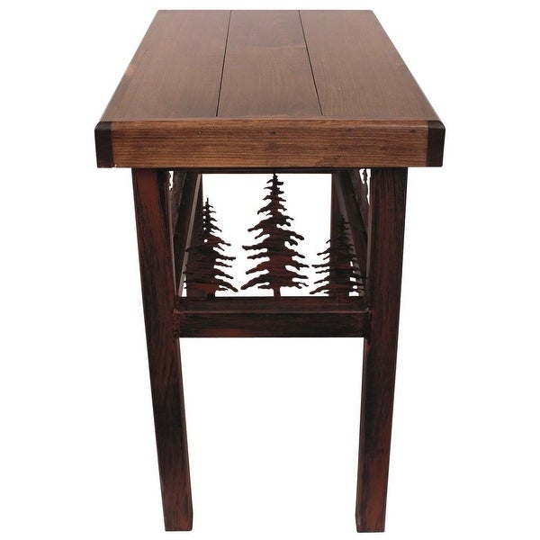 Rustic Iron Scene End Table