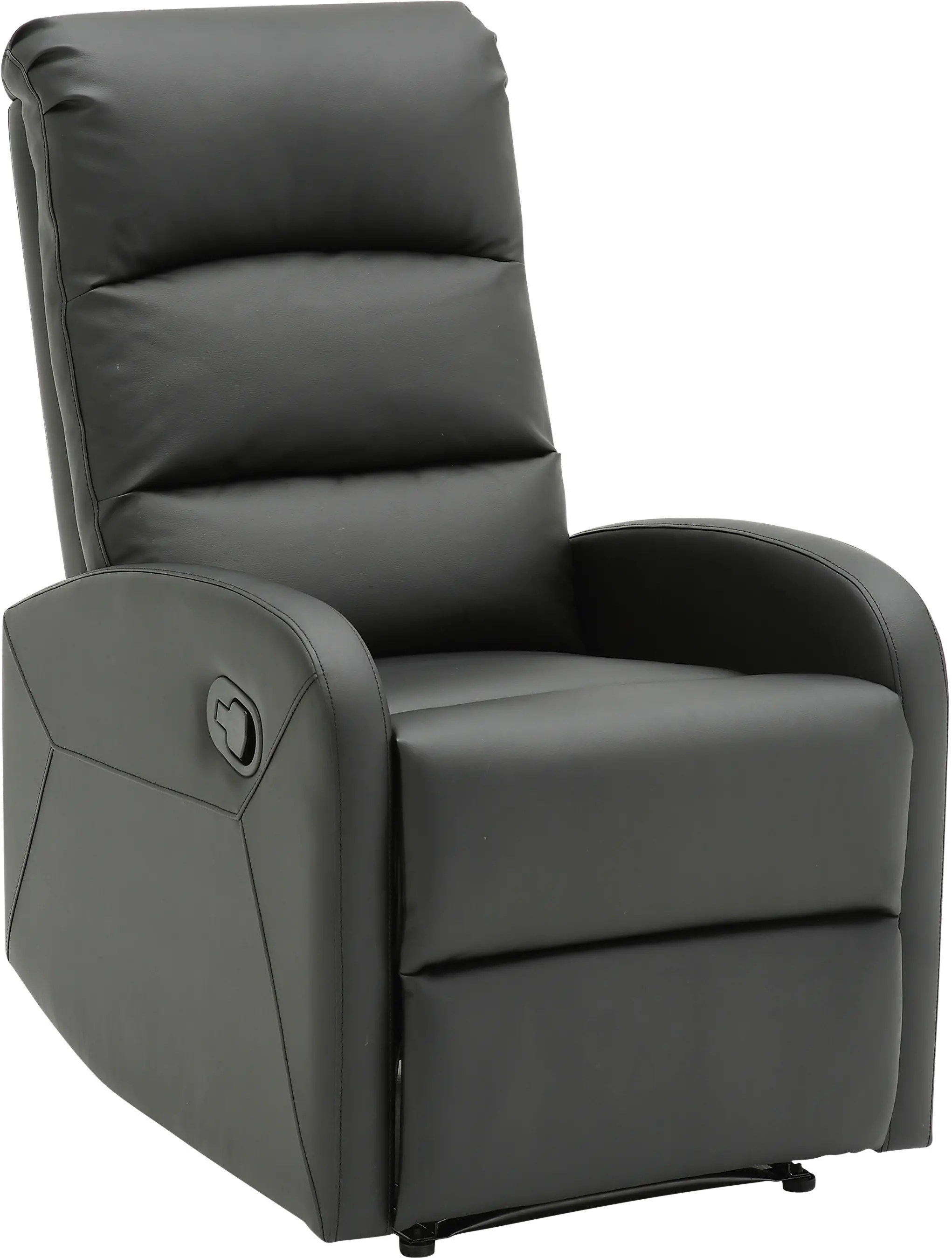 Dormi Black Faux Leather Manual Recliner