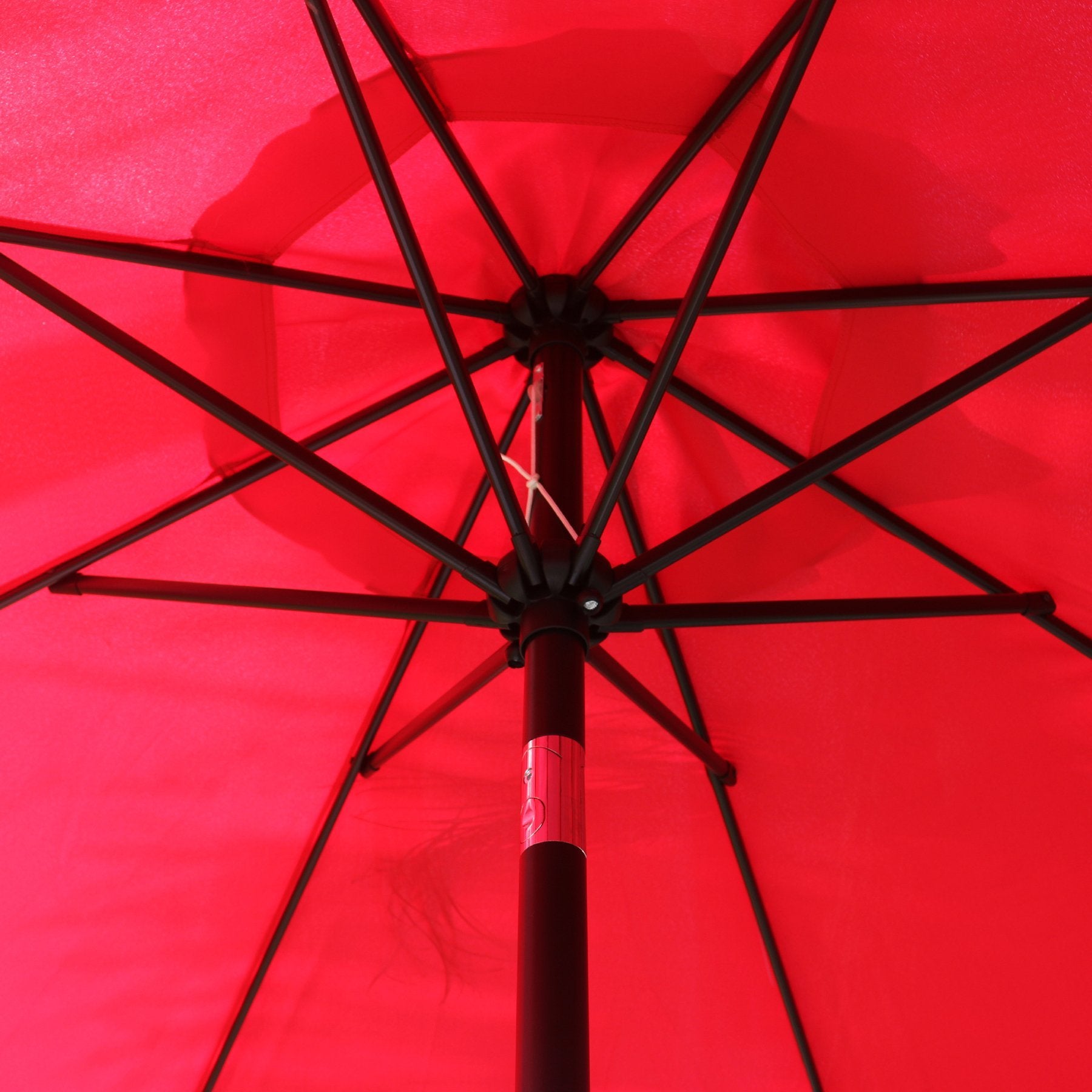 Sunnyglade 9 Patio Umbrella Outdoor Table Umbrella with 8 Sturdy Ribs (Red)