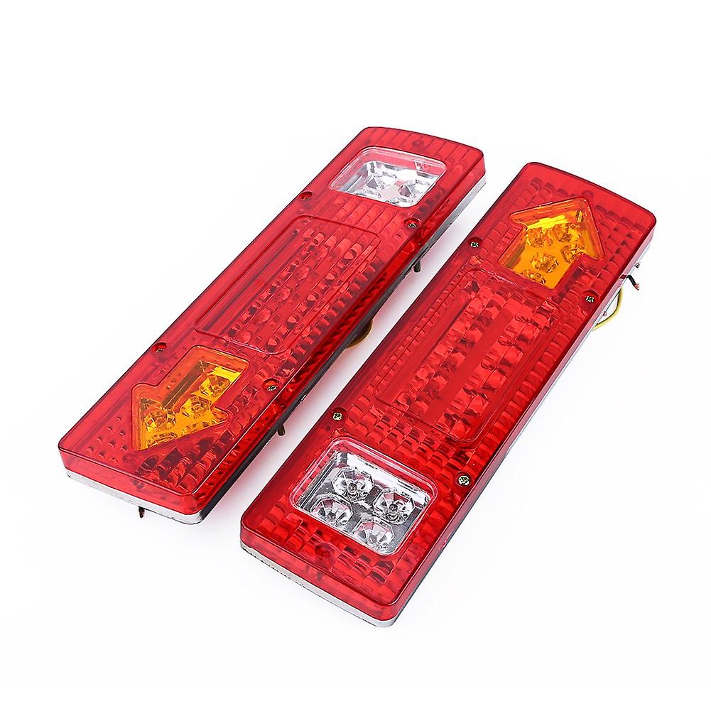 2 X 12v 19 Led Tail Lights Rear Brake Lamp Stop Turn Indicator For Car Truck Red