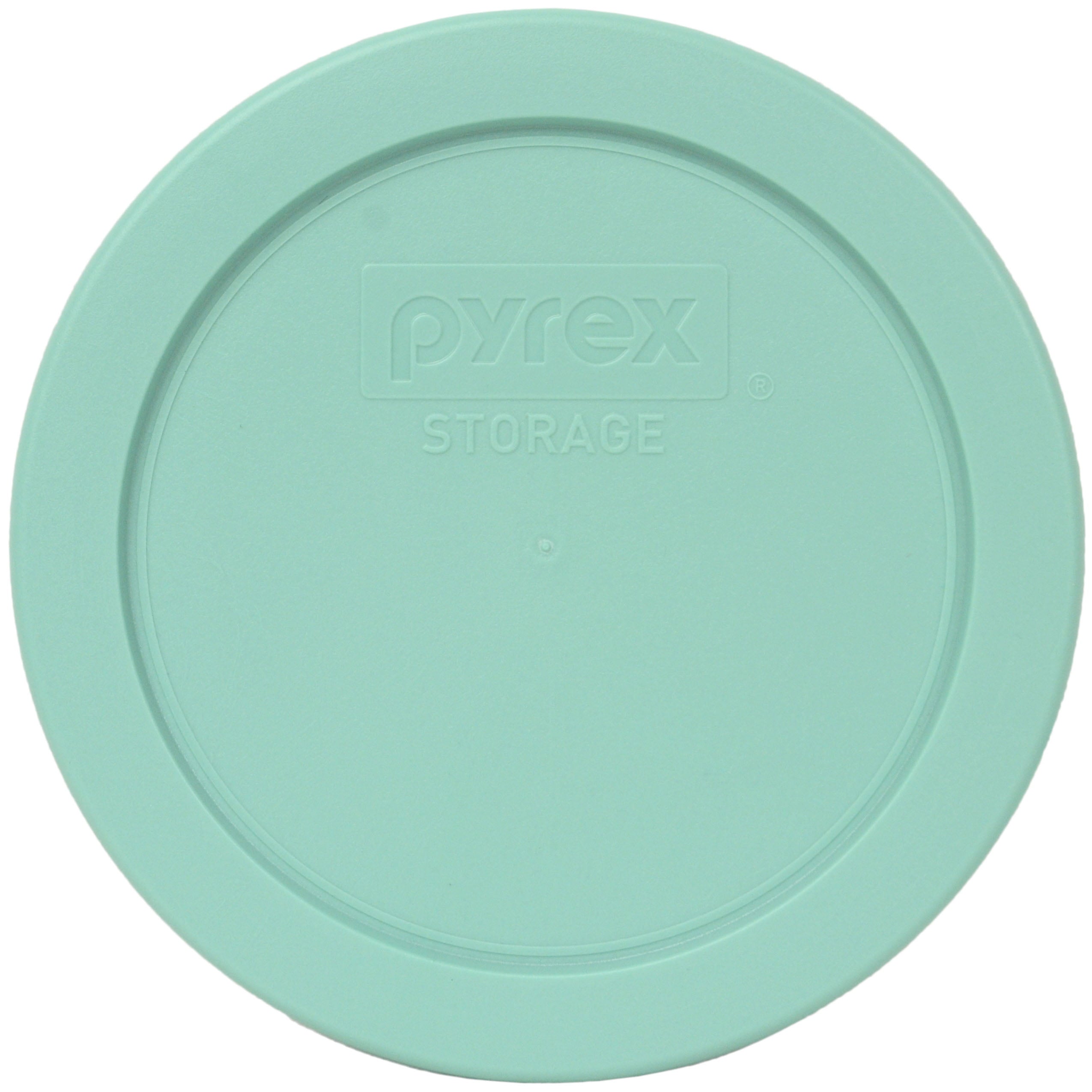 Pyrex (1) 7200 2-Cup Glass Food Storage Bowl and (1) 7200-PC Sea Glass Blue Plastic Lid