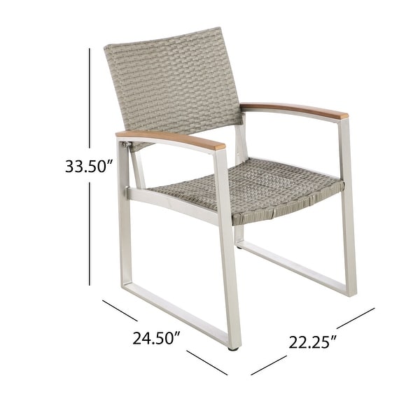 Glasgow Outdoor 2seat Aluminum / Wicker Chat Set by Christopher Knight Home