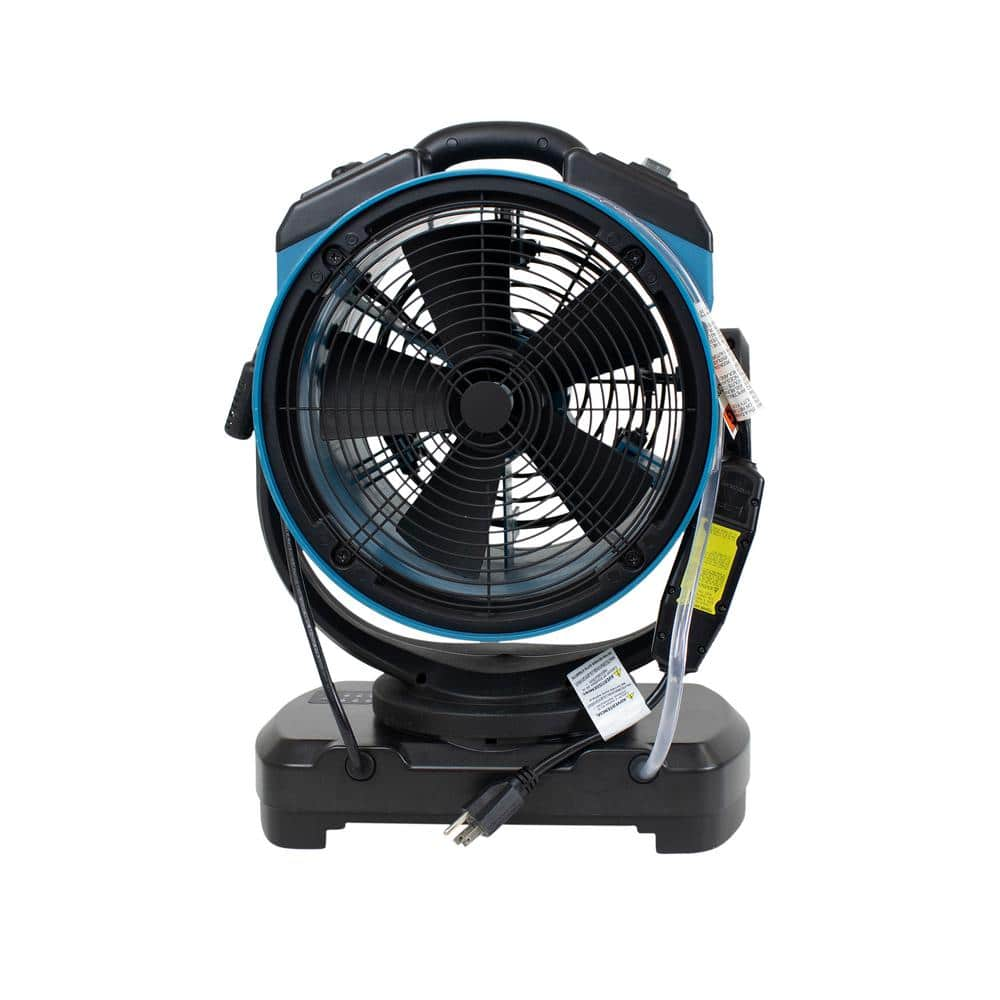 XPOWER FM-68W 11 in. Multipurpose Oscillating Portable 3-Speed Outdoor Cooling Misting Fan with Built-In Water Pump and Hose FM-68W