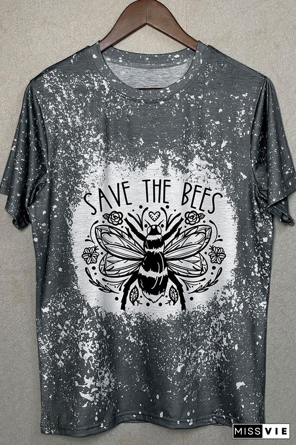 Save The Bees Floral Graphic Tee Wholesale