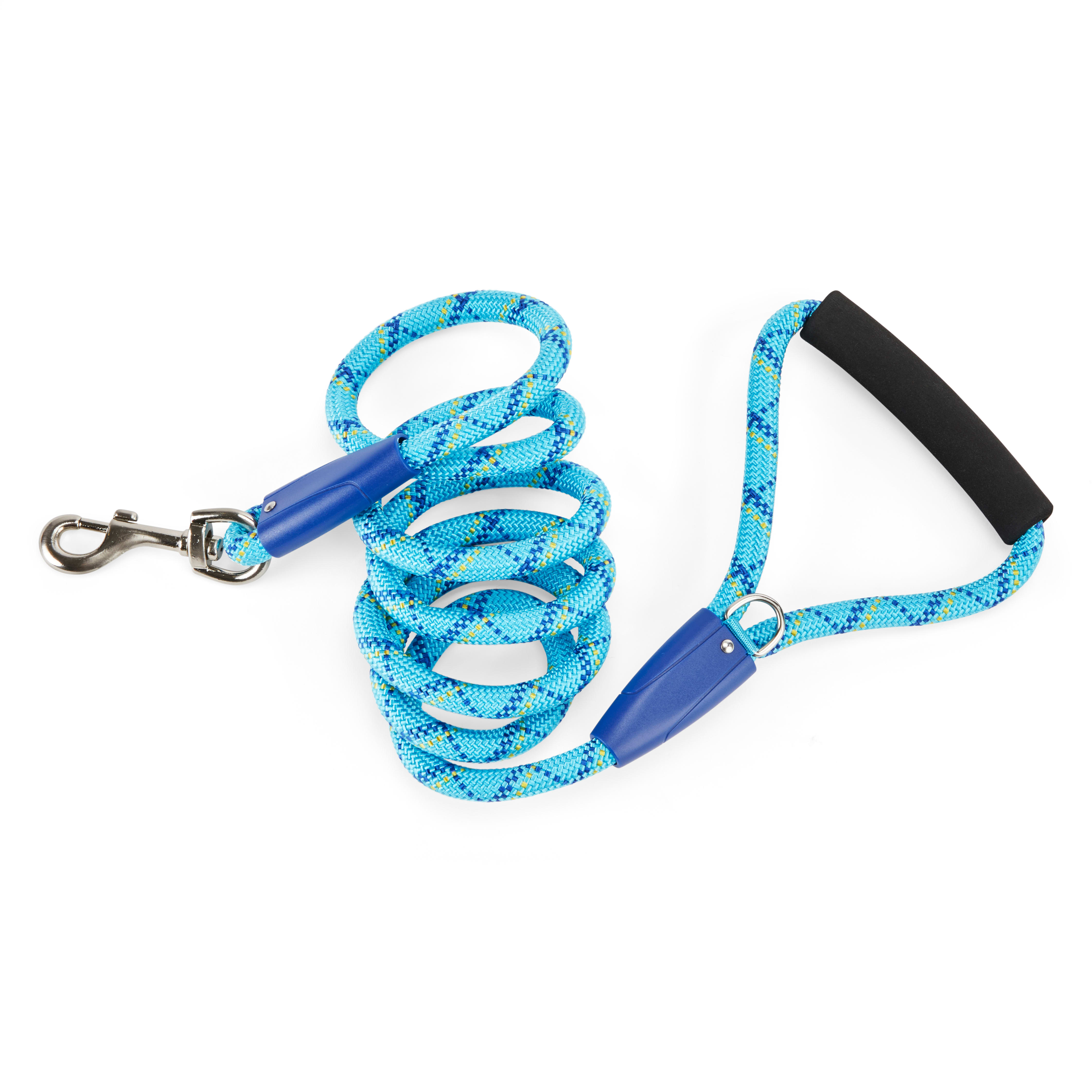 YOULY The Trailblazer Turquoise  Navy Rope Dog Leash， 6 ft.