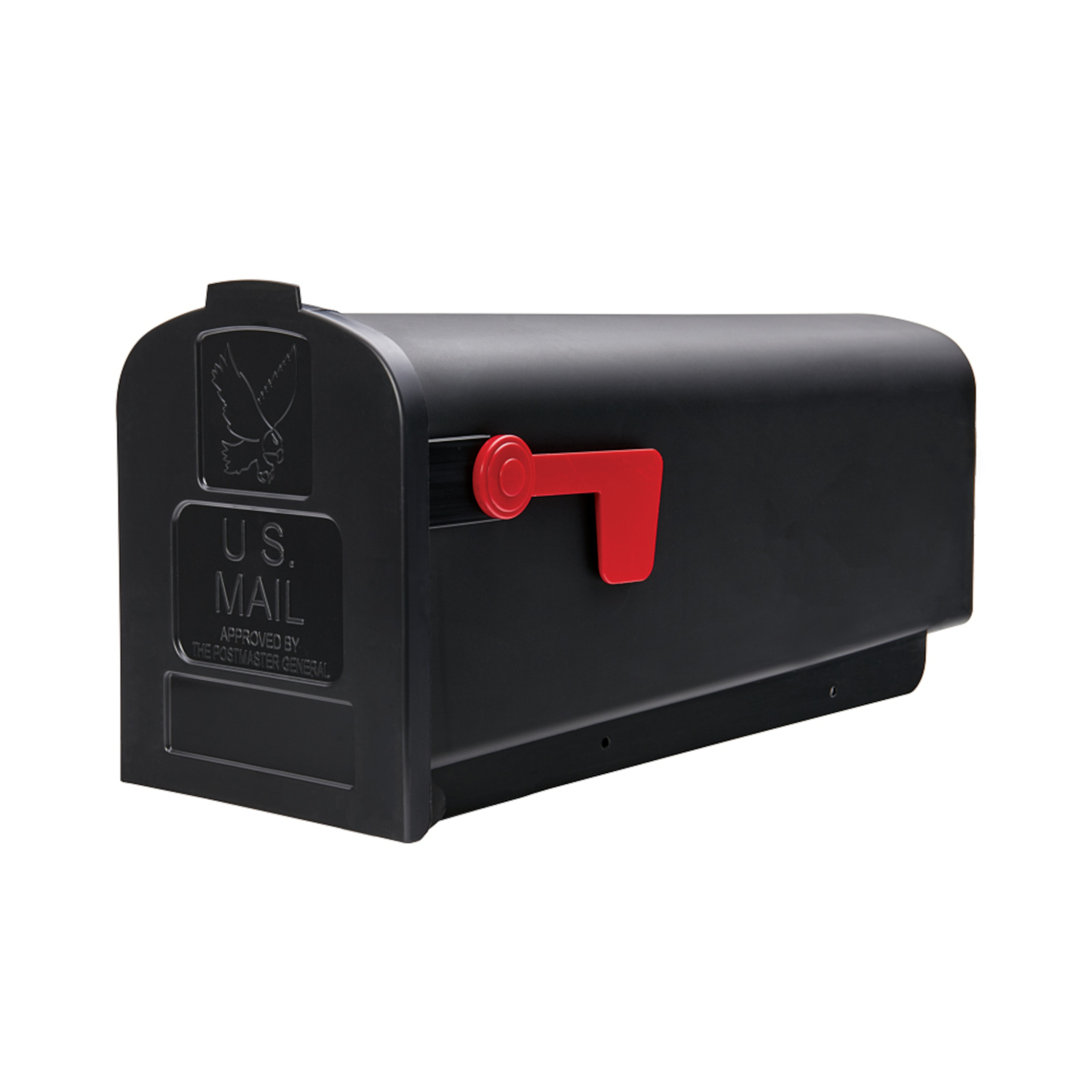 Gibraltar Mailboxes Parsons Classic Plastic Post Mount Black Mailbox