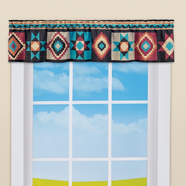 Collections Etc Southwest Aztec Printed Window Valance