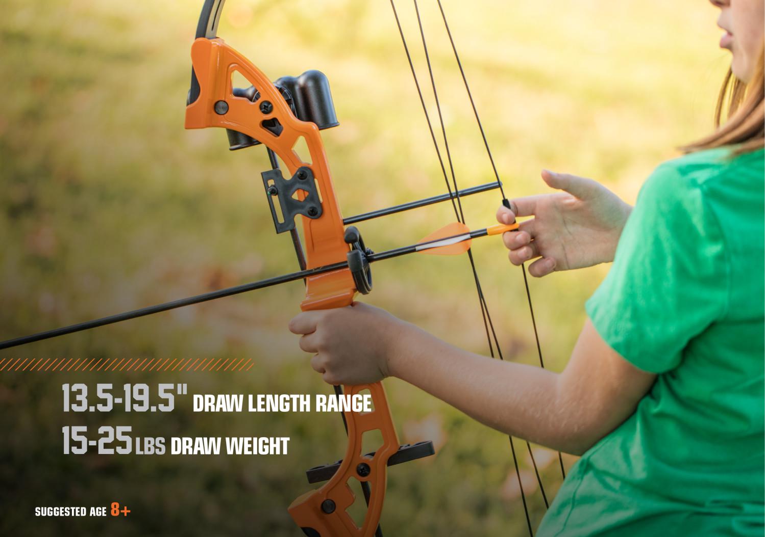 Bear Archery Brave Youth Bow Includes Whisker Biscuit， Arrows， Armguard， and Arrow Quiver Recommended for Ages 8 and Up a  Camo