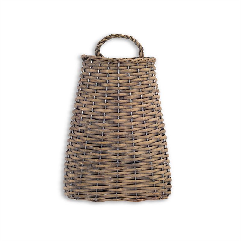 Nuetral Brown Woven Willow Wall Basket (set Of 6)