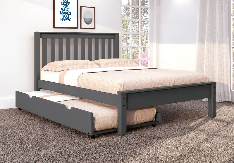 Carson Dark Gray Full Bed with Trundle