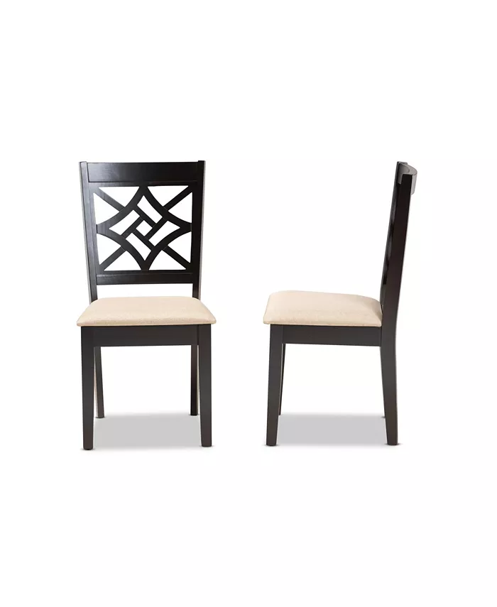 Baxton Studio Nicolette Modern and Contemporary Wood Dining Chair Set 2 Piece