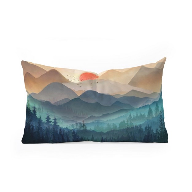 Nadja Wilderness Becomes Alive At Night Oblong Throw Pillow Society6