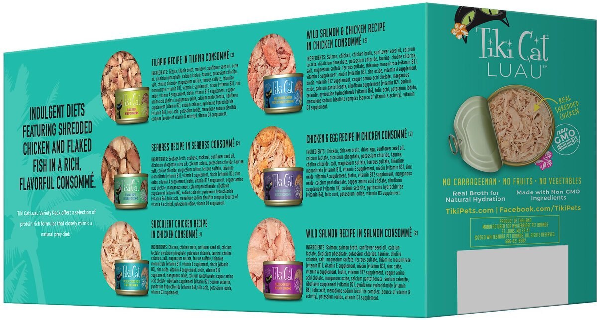 Tiki Cat Queen Emma Luau Variety Pack Grain-Free Canned Cat Food