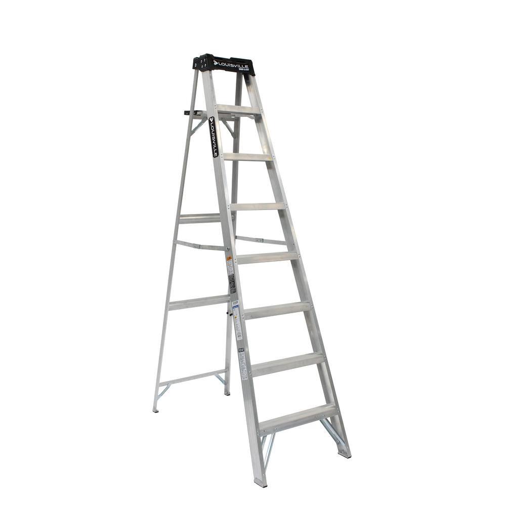 Louisville Ladder 8 ft. Aluminum Step Ladder with 300 lbs. Load Capacity Type IA Duty Rating AS3008