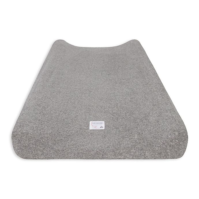 Burt's Bees Baby Organic Cotton Knit Terry Changing Pad Cover in Heather Grey