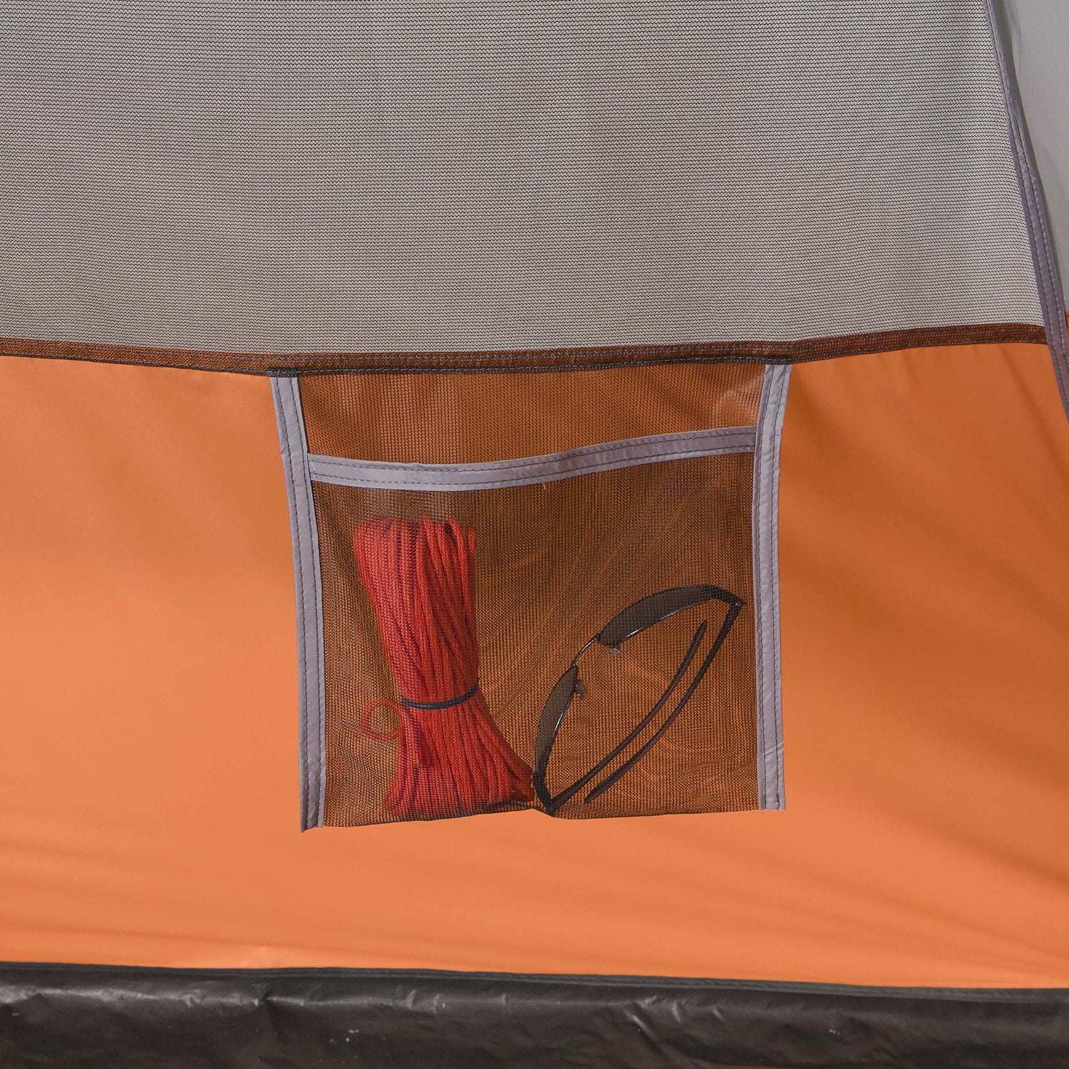 CORE Equipment 6 Person 11' x 9' Dome Camping Tent - Orange/Grey | 40003