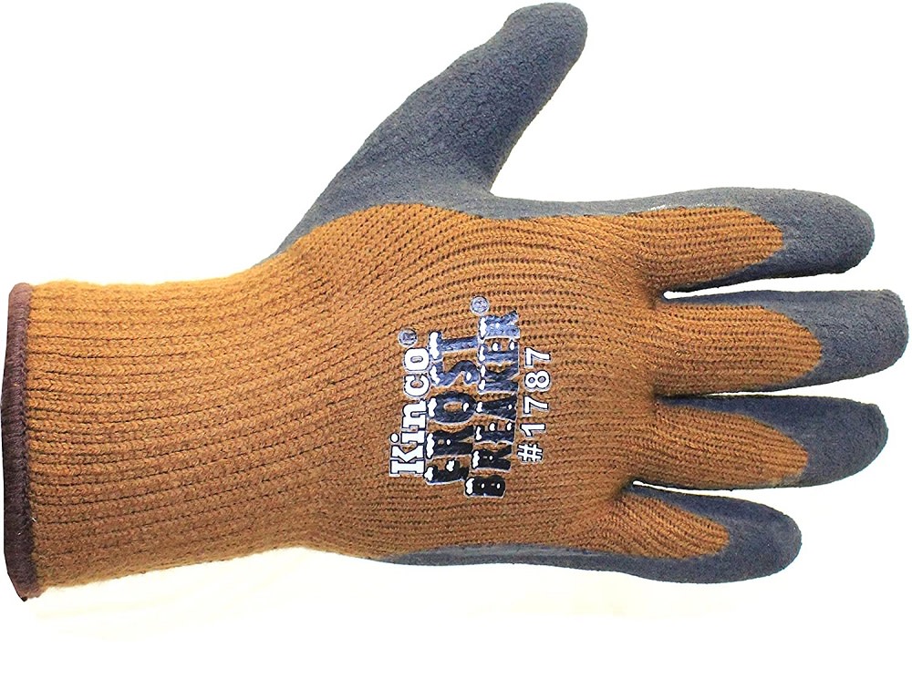 Frost Breaker Menand#8217;s Brown Latex Foam Form Thermal Gloves， Medium ;