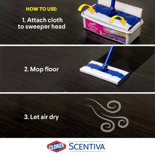 CLOROX SCENTIVA Scentiva Tuscan Lavender and Jasmine Scent Bleach Free Disinfecting Wet Mop Pad Refills (24-Count) 4460032033