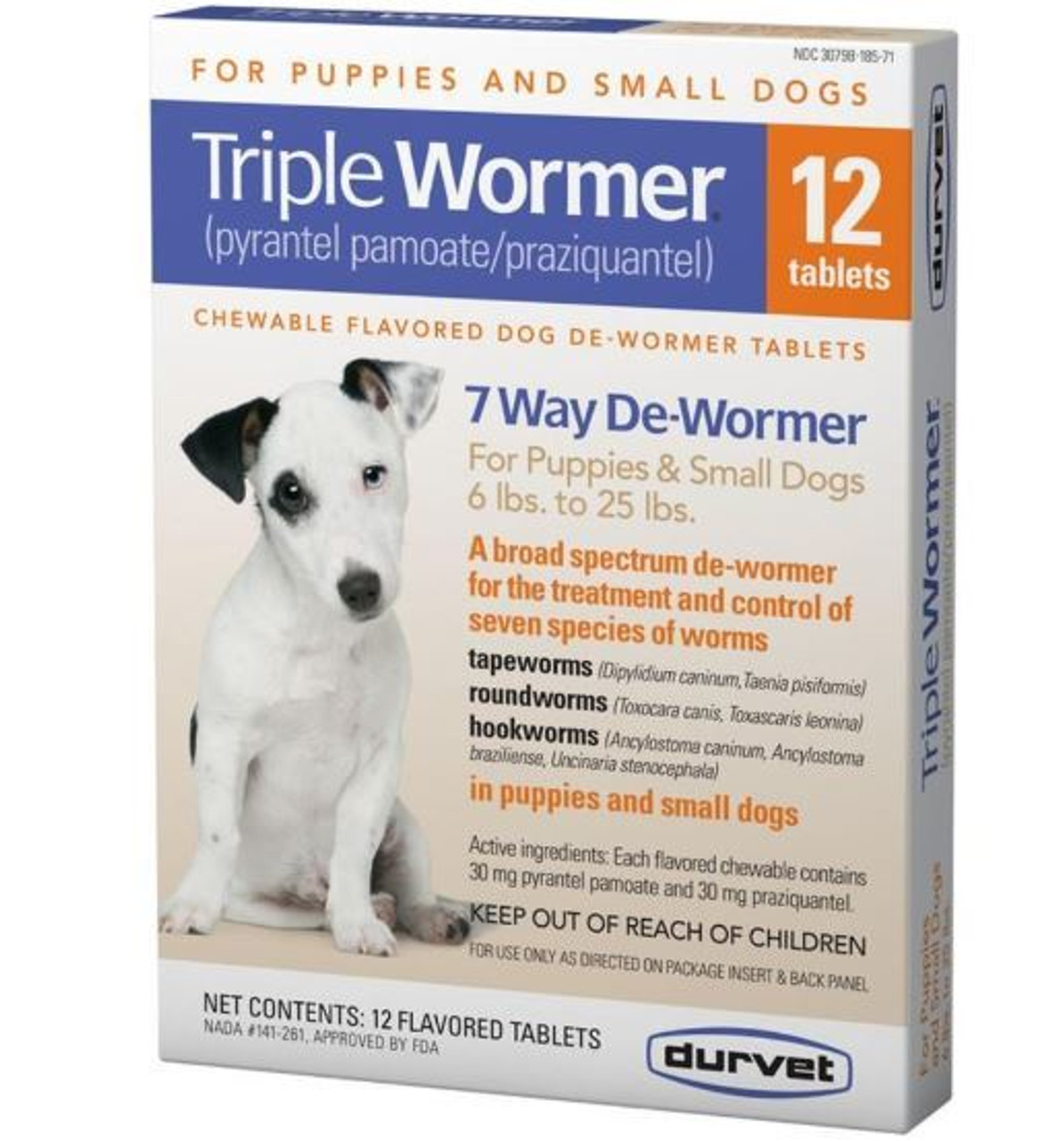 Durvet Triple Wormer 7-Way De-Wormer， 12 Ct.