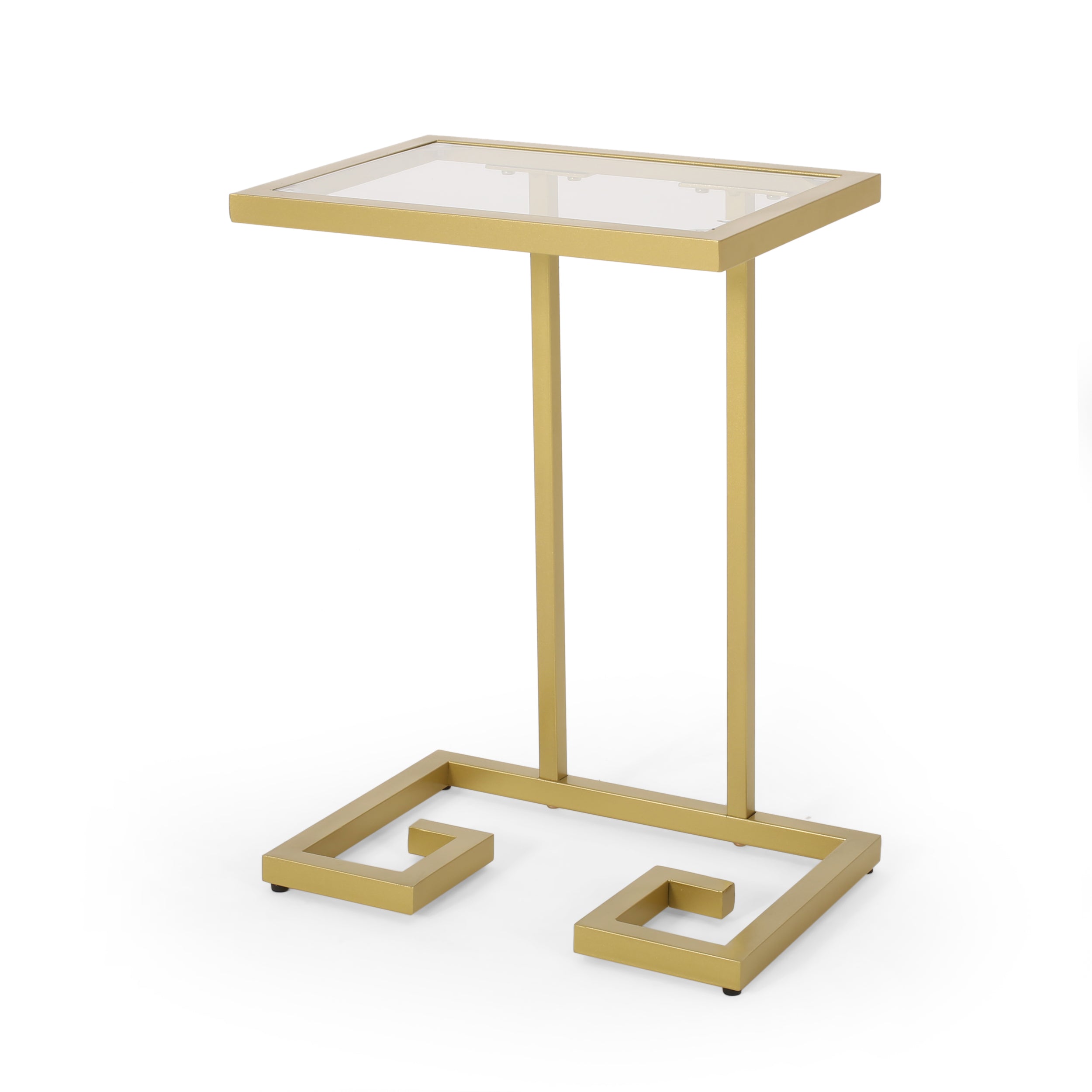 Zaragoza Modern Glam C-Shaped End Table