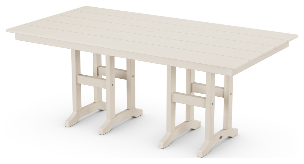 POLYWOOD Farmhouse 37 quotx 72 quotDining Table   Beach Style   Outdoor Dining Tables   by POLYWOOD  Houzz