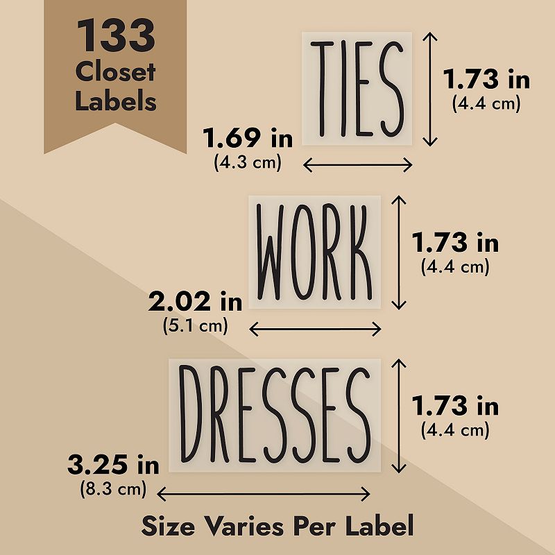 Talented Kitchen 133 Closet Labels For Bins， Baskets And Containers