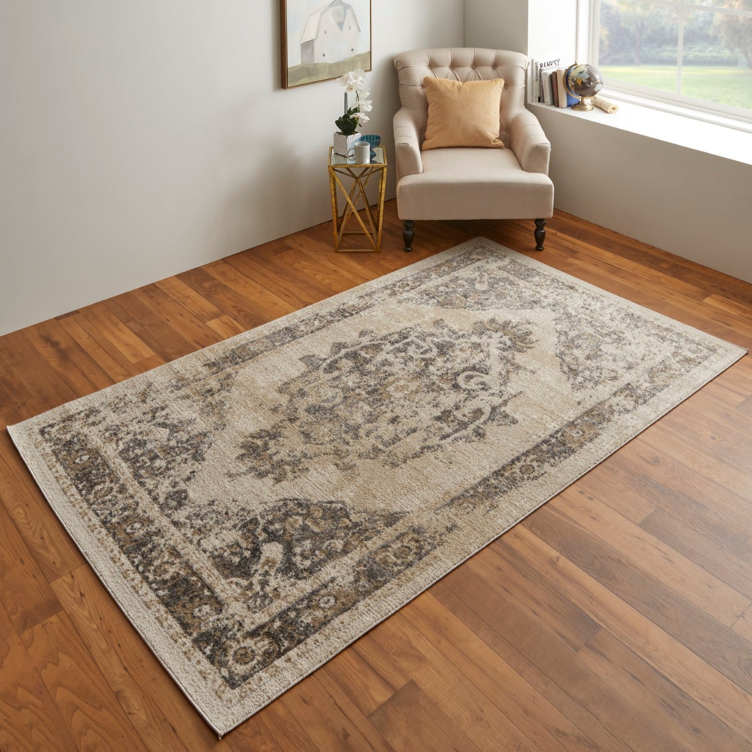 Wyllah Medallion Ivory / Brown Rug