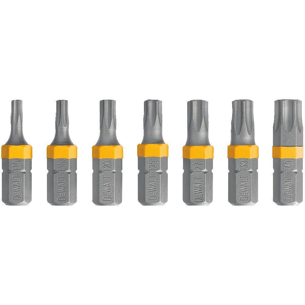 DW 1 in. Steel Torx Security Screwdriver Drill Bit Set (7-Piece) DWA1TS-7V