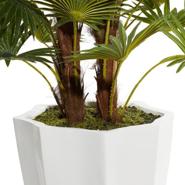 White Fiberglass Contemporary Artificial foliage