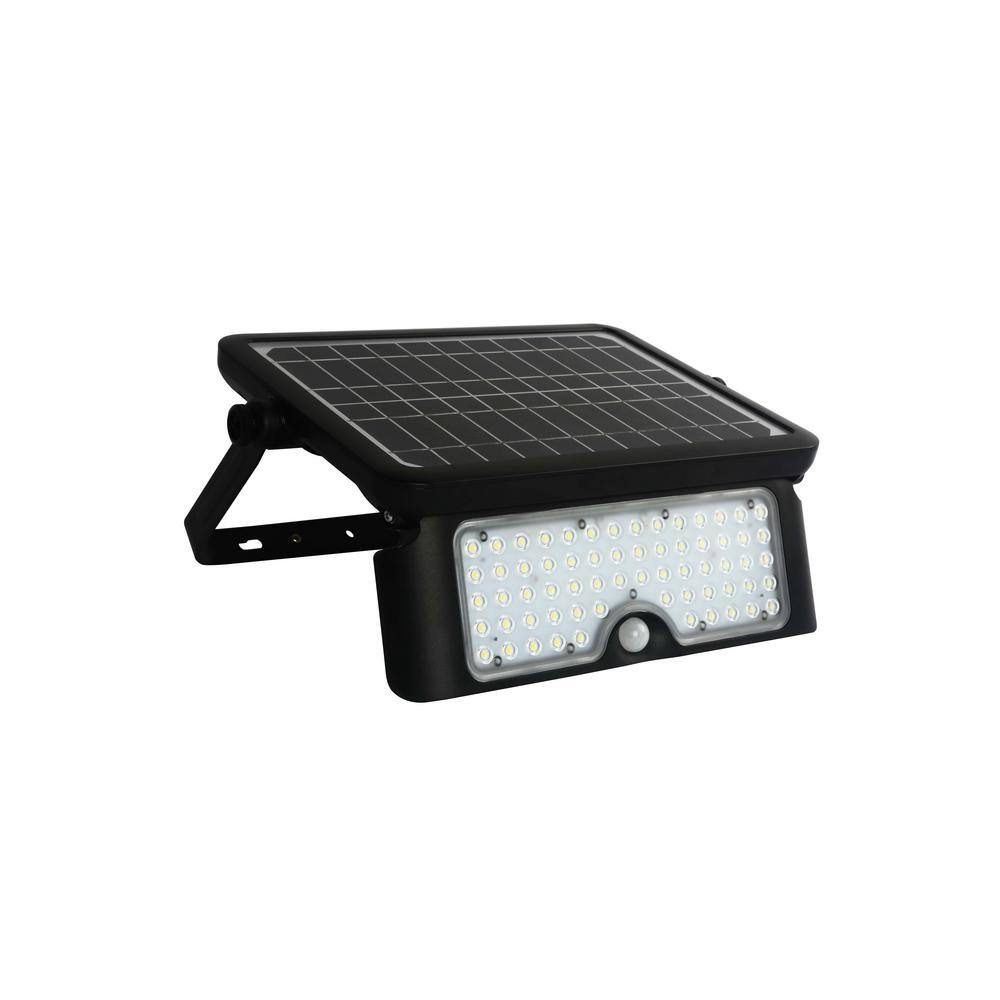 eLEDing 10-Watt 1150 Lumens 160-Degree Black PIR Activated Outdoor Integrated LED 5-in-1 Flood Light Garage Yard Deck Path Camp EE-LD-SFL-10WP