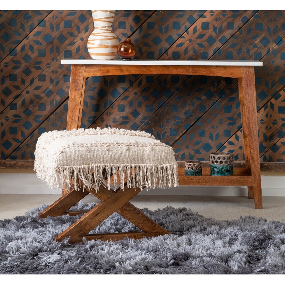 Perley Marble and Wood Console Table