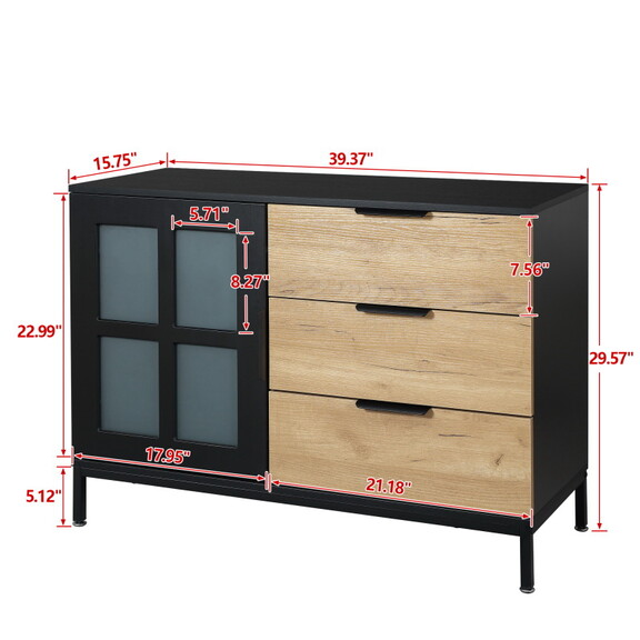 DRESSER CABINET BAR CABINET storge cabinet Glass d...