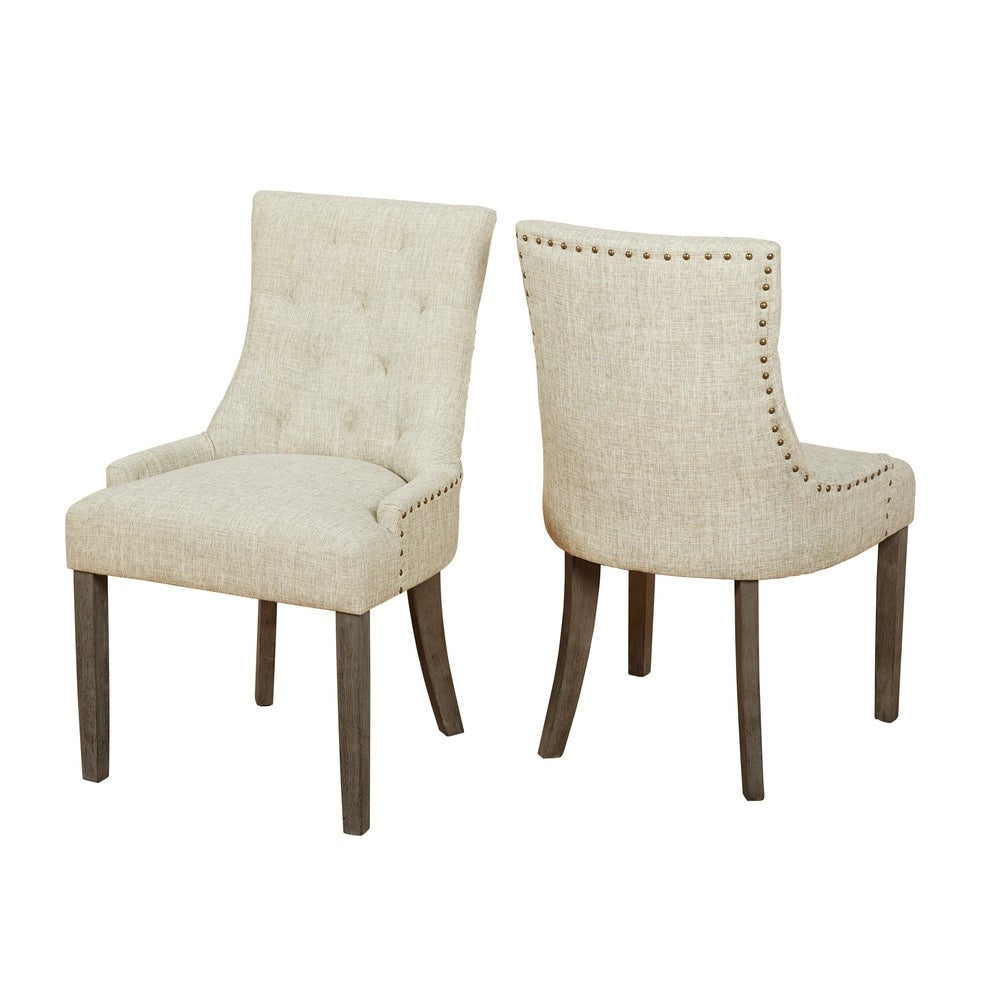 angelo:HOME Dining Chairs - Ariana Upholstered Parsons set of 2 or 4 (light grey)