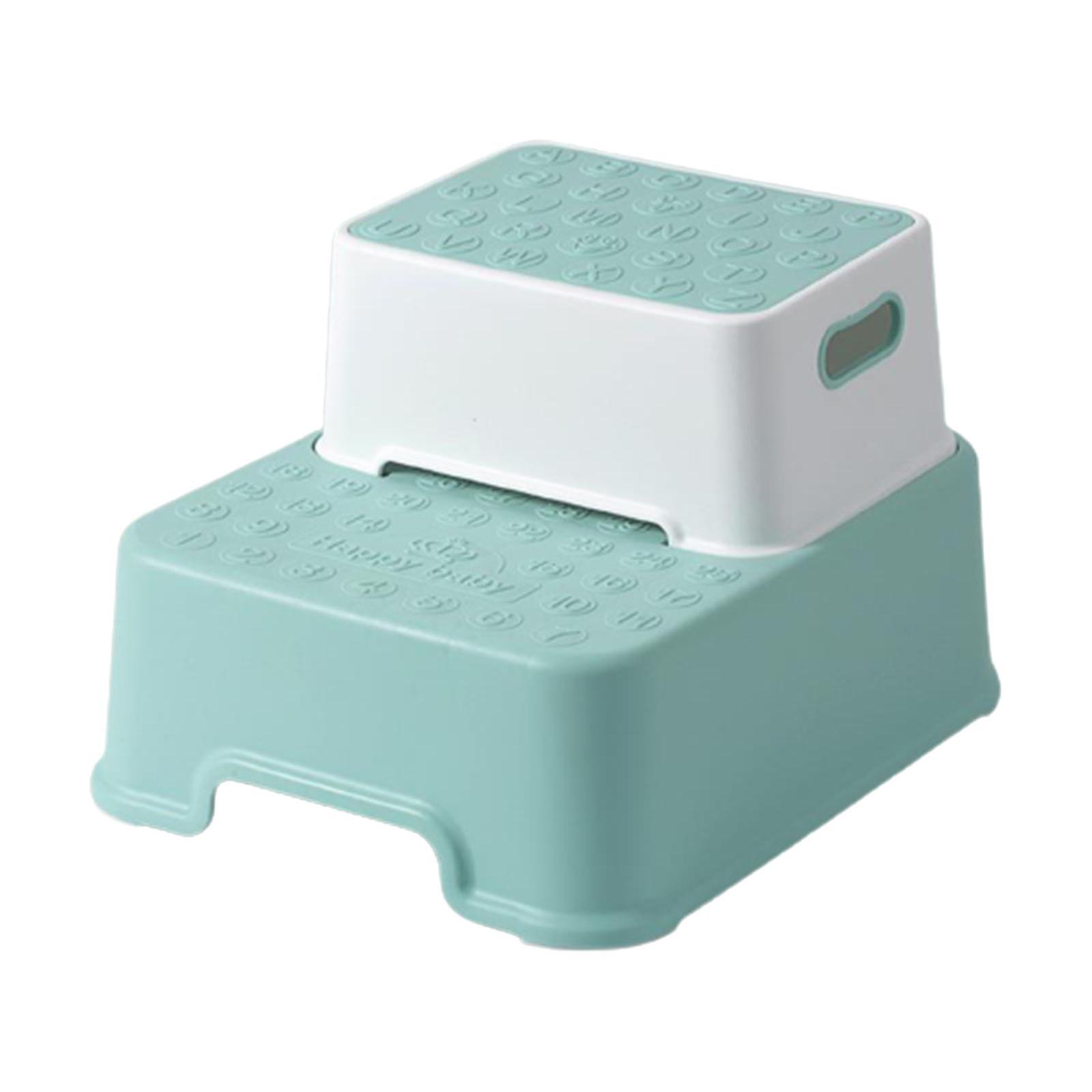 2 Step Stool Detachable Toilet Stool For Kids Bathroom Toilet Potty Light Green